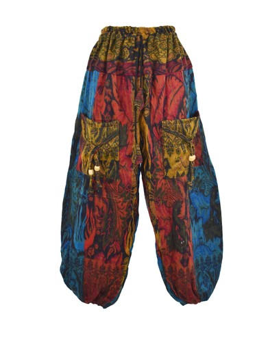 Blumen fleece haremshose 10 - blumen,
