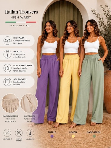 Italienische damenhose weites - italienische,