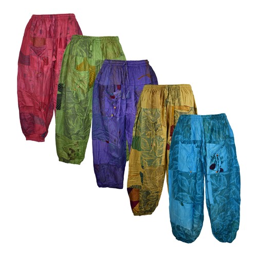 Patchwork baumwolle haremshose - patchwork,