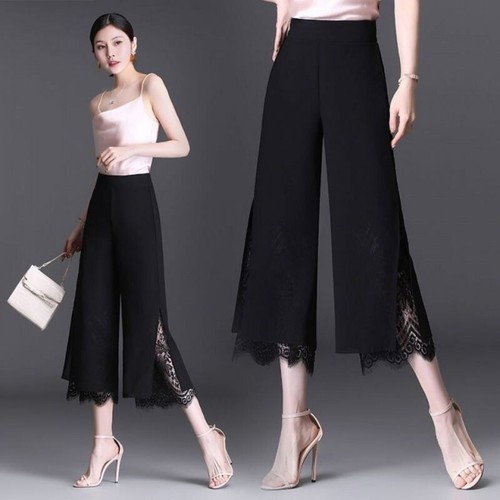 Damen chiffon cropped hose - damen,