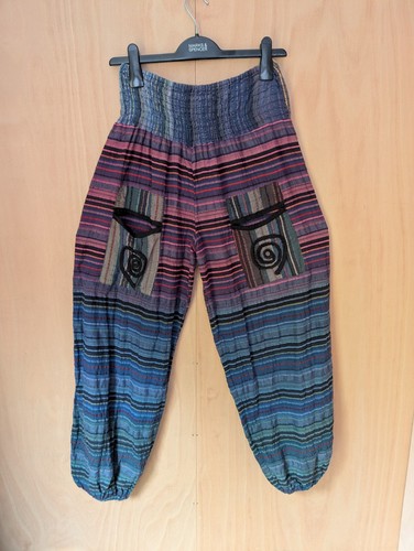 Boho gestreifte haremshose - boho,