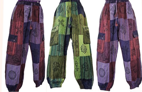 5xl patchwork baumwollhose - patchwork,