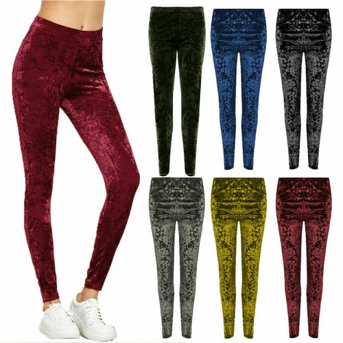 Damen leggings samt velours - damen-leggings,
